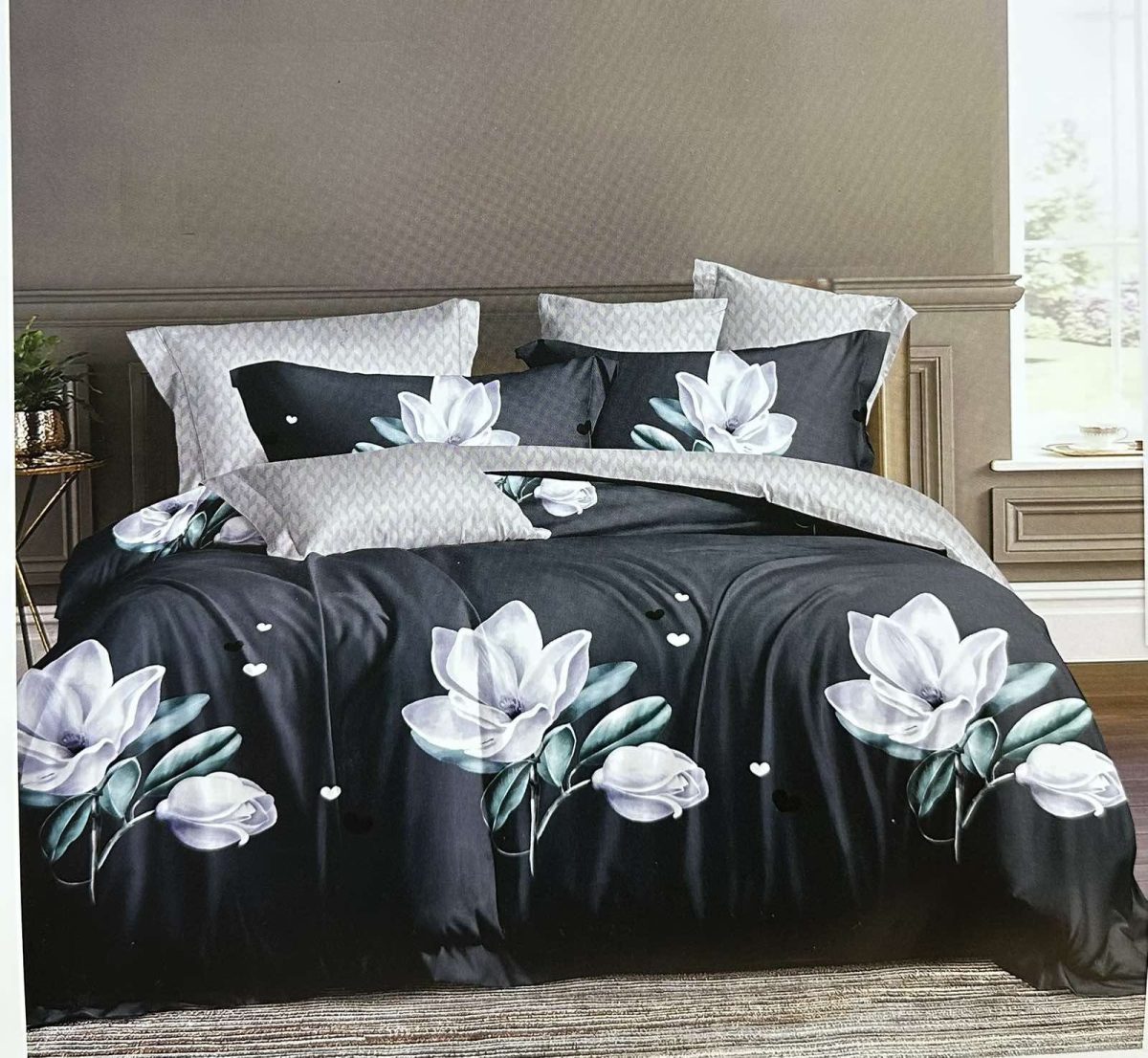 Komplet pościeli 3D 100% satyna - bawełna _ 3 Częściowy  Rozmiar : 200/220cm 2224475