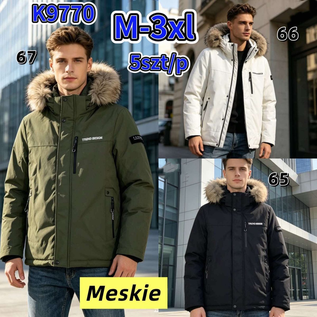 Kurtki MĘSKA_ Size m-3xl_ paczka 5szt_1kolor 6124529