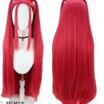 Halloween Bal COSPLAY długie włosy MIRA Kpop Demon Hunters Fioletowa peruka 1815982