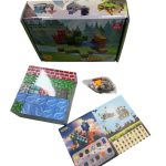 B KLOCKI MAGNETYCZNE MINECRAFT KLOCKI SZEŚCIANY 50 KLOCKÓW + 1 FIGURKI MOCNE 1815984