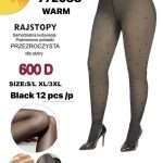 Rajstopy damskie _ Size S-3xL_ paczka 12szt _1 kolor 6328849