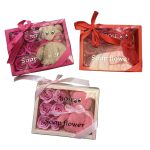 FLOWER BOX MIŚ Z RÓŻAMI MYDLANYMI FLOWERBOX KWIATY MYDLANE Z MISIEM PREZENT 9710717