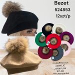 Czapki Damskie_ paczka 12szt_ mix kolor 7671202