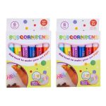 FLAMASTER MAZAK POPCORN PENS DŁUGOPIS KREDKA 3D ZESTAW 6 SZT DLA DZIECI