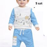 Komplety DZIECIĘCA SIZE 6-36 m_ paczka 5szt _1 kolor