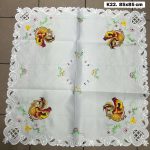 Obrusy wielkanocne haftowane Rozmiar: 85 x 85 cm _ paczka 12 szt_mix kolor 6774242