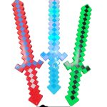 MIECZ DIAMENTOWY MINECRAFT ŚWIETLNY PIXEL ŚWIATŁO DŹWIĘK LED 2319844