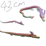 Smok Kryształowy druk 3D przegubowy ruchomy w zestawie JAJO PURPLEBLUE 2319846