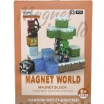 KLOCKI MAGNETYCZNE KONSTRUKCYJNE MINECRAFT MOCNE ZESTAW 33 el + 2 FIGURKI 2323555