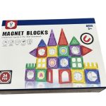 Klocki magnetyczne konstrukcyjne domek autko 34 elementów 2324425