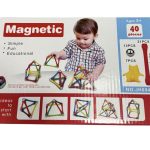 Klocki magnetyczne konstrukcyjne domek autko 40 elementów 2324426