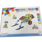 Klocki magnetyczne konstrukcyjne domek autko 48 elementów 2324429
