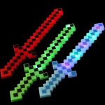 LED Pixel Minecraft Diamond Sword Light Sound Kids Pretend 2324844