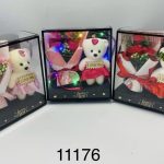 Miś z Różami w Pudełku Pachnące Róże Box Prezent Dzień Kobiet Mamy Urodziny 2324987