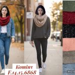 Kominy Damskie_ paczka 12szt_ mix kolor 7715204