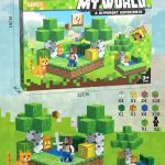 KLOCKI MAGNETYCZNE MINECRAFT DLA DZIECI 50EL SZT KOSTKI DO UKŁADANIA PREZENT 4431190