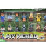 FIGURKI MINECRAFT ZESTAW 16 FIGUREK KLOCKI LUDZIKI 9478411