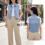 Kamizelki jeansowe DAMSKA _ Size xs-xl_ paczka 12szt _ 7837776