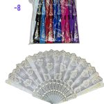 WACHLARZ SATYNOWY Z TWORZYWA ELEGANCKI NA LATO 3411291