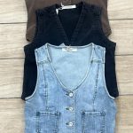 Kamizelki Jeansowe DAMSKA _ Size xs-xl_ paczka 10szt _1kolor 4316145
