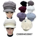 Czapki Damskie_ paczka 12szt_ mix kolor 9736970