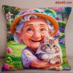 Nowy poszewki Drukowana dla Babci i Dziadka 40*40cm paczka：12szt 1 kolor 9738060
