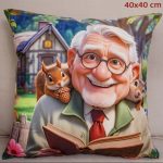 Nowy poszewki Drukowana dla Babci i Dziadka 40*40cm paczka：12szt 1 kolor 9738059