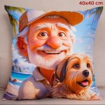Nowy poszewki Drukowana dla Babci i Dziadka 40*40cm paczka：12szt 1 kolor 9738058