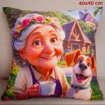 Nowy poszewki Drukowana dla Babci i Dziadka 40*40cm paczka：12szt 1 kolor 9738057