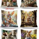 Poszewka na poduszkę dwustronna rozmiarze 40/40cm _ paczka 12 szt mix 9738052