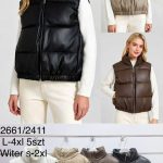 Kamizelki skórzane Damskie _ Size L-4xl _paczka 5szt_1 kolor 9284978