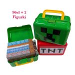 MAGNETYCZNY ZESTAW KLOCKÓW JAK MINECRAFT 96 KLOCKÓW + 2 FIGURKI 3993374