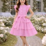 Sukienki DZIECIĘCA size 4-14 lat_ paczka 6szt _1 kolor 3877817