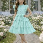 Sukienki DZIECIĘCA size 4-14 lat_ paczka 6szt _1 kolor 3877820