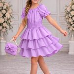 Sukienki DZIECIĘCA size 4-14 lat_ paczka 6szt _1 kolor 4259844
