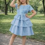 Sukienki DZIECIĘCA size 4-14 lat_ paczka 6szt _1 kolor 6205887