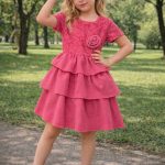 Sukienki DZIECIĘCA size 4-14 lat_ paczka 6szt _1 kolor 6205888
