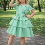 Sukienki DZIECIĘCA size 4-14 lat_ paczka 6szt _1 kolor 6205889