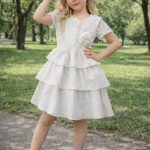 Sukienki DZIECIĘCA size 4-14 lat_ paczka 6szt _1 kolor 6205891
