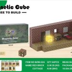Klocki magnetyczne konstrukcyjne Minecraft 80el. sześciany bloki pixele 1754084