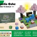 Klocki magnetyczne konstrukcyjne Minecraft 128el. sześciany bloki pixele 1754085