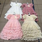 Sukienki DZIECIĘCA size 2-12 lat_ paczka 6szt _1 kolor 4313238
