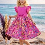 Sukienki DZIECIĘCA size 4-14 lat_ paczka 6szt _1 kolor 1618231