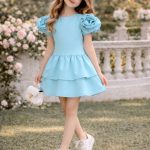 Sukienki DZIECIĘCA size 4-14 lat_ paczka 6szt _1 kolor 1618234