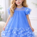 Sukienki DZIECIĘCA size 4-14 lat_ paczka 6szt _1 kolor 1109194