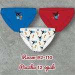 Majtki DZIECIĘCA rozm 92-110_ paczka 12szt _mix kolor