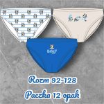 Majtki DZIECIĘCA rozm 92-128_ paczka 12szt _mix kolor