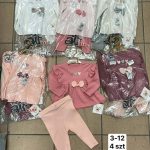 Komplety DZIECIĘCA size 3-12 m _ paczka 4szt _1 kolor 9209006