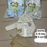 Komplety DZIECIĘCA size 3-9m _ paczka 6szt _1 kolor 9209010