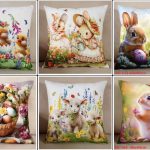 Poszewki dwustronne wielkanocne Rozmiar: 45x45cm_Paczka: 12 szt mix 9209051